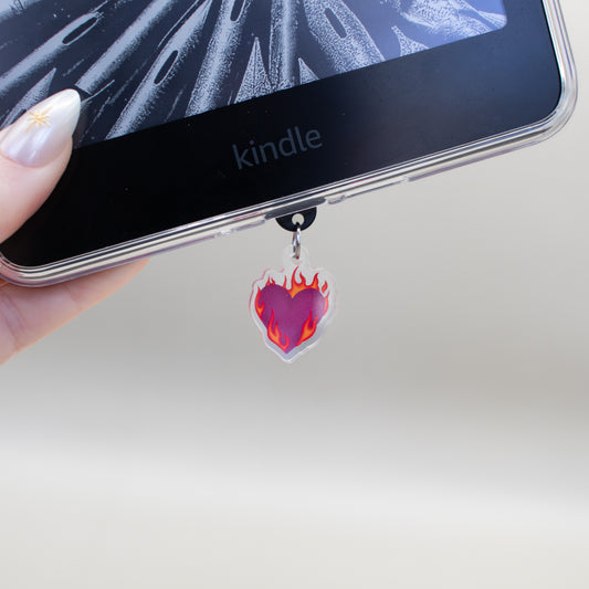 Fire Heart - USB-C Charm