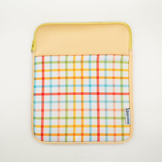 Book Pouch - Yellow Plaid