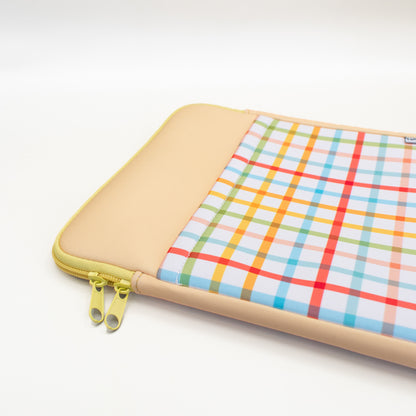Book Pouch - Yellow Plaid