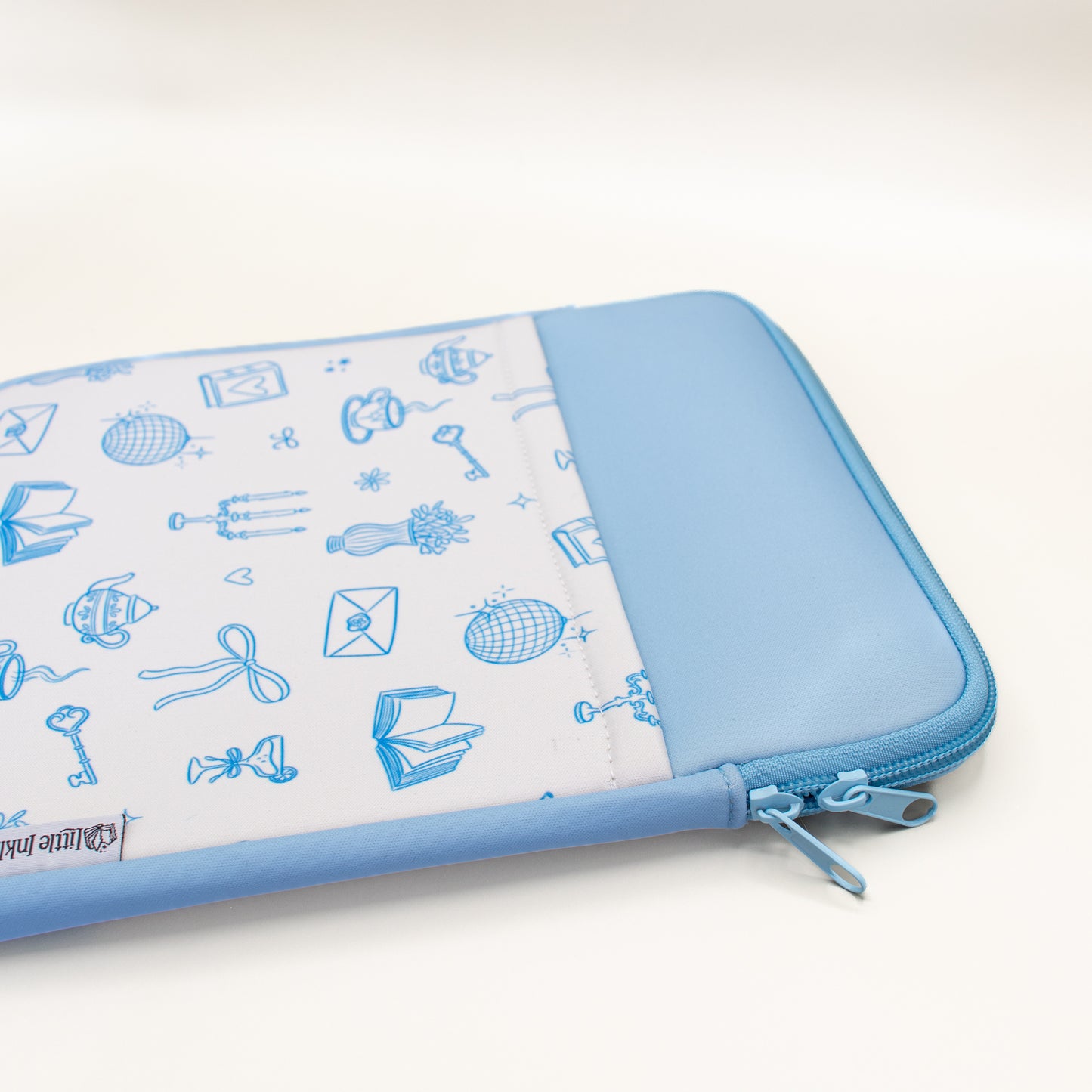 Book Pouch - Blue Doodles