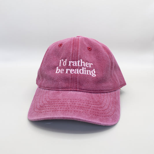 I'd Rather Be Reading Embroidered Hat