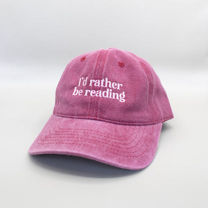 I'd Rather Be Reading Embroidered Hat