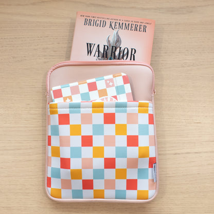 Book Pouch - Pink Checker