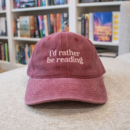 I'd Rather Be Reading Embroidered Hat