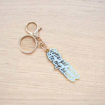 Gotta Get Home to My Books Enamel Keychain