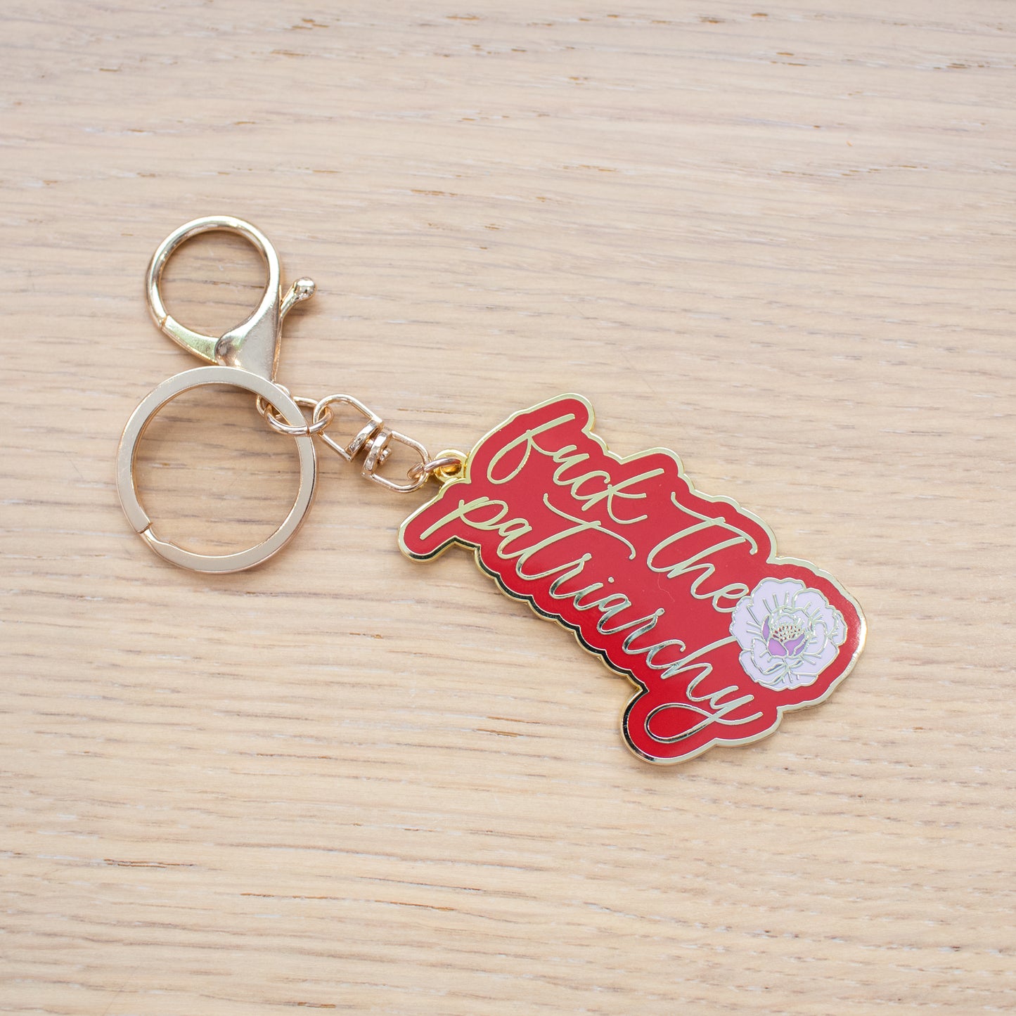Fuck the Patriarchy Enamel Keychain