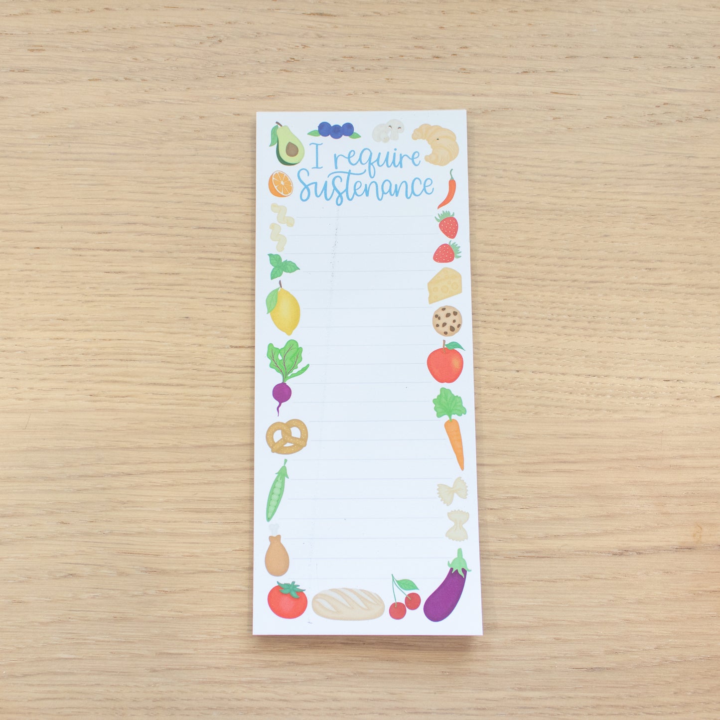 MISPRINT - I Require Sustenance - Notepad (Magnetic) - FINAL SALE