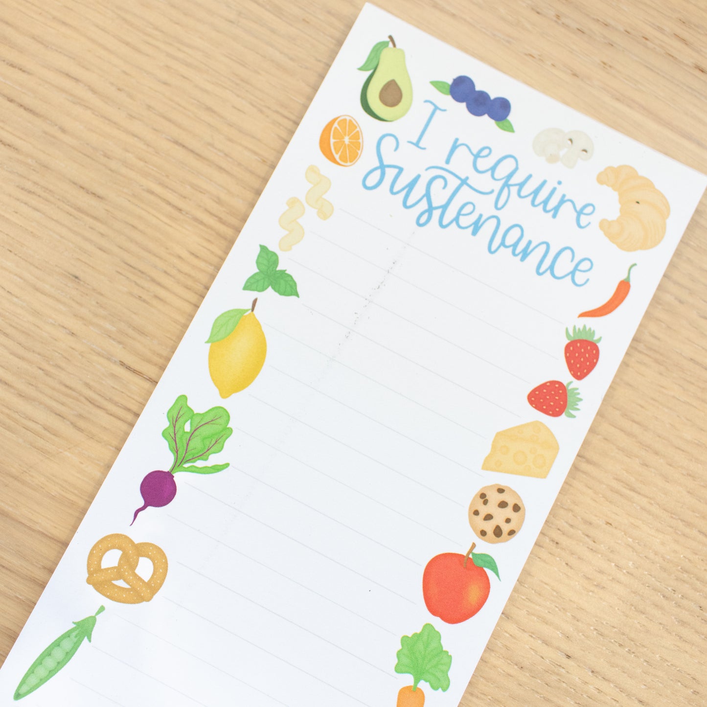 MISPRINT - I Require Sustenance - Notepad (Magnetic) - FINAL SALE
