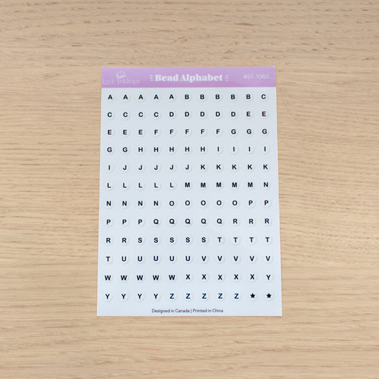 Bead Alphabet Clear Planner Stickers