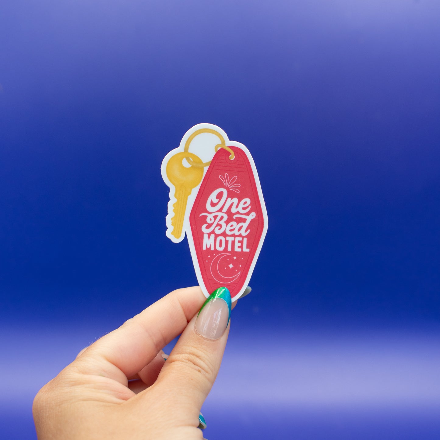 One Bed Motel Key - Vinyl Sticker