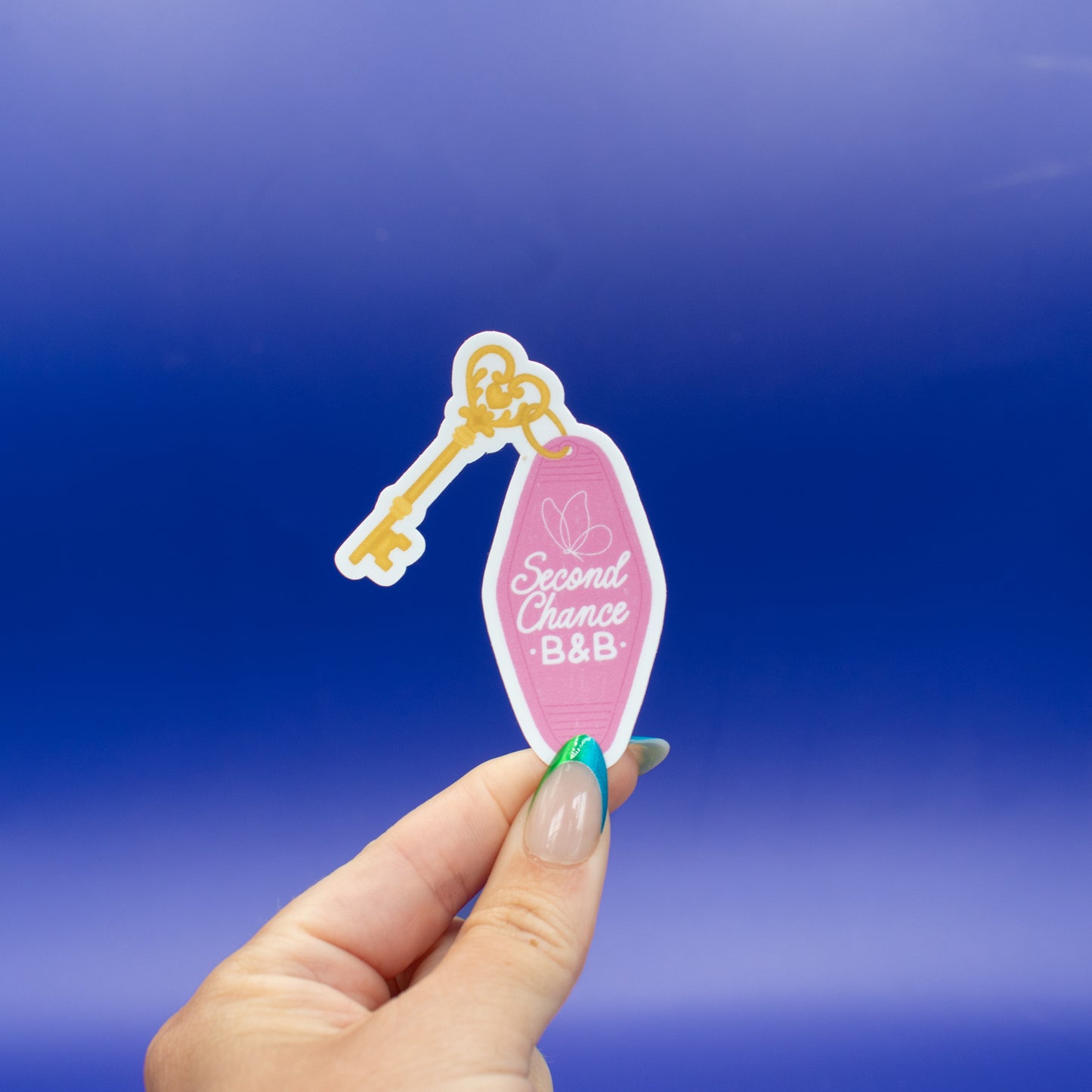 Second Chance B&B Key - Vinyl Sticker