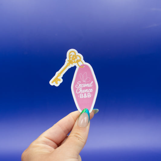 Second Chance B&B Key - Vinyl Sticker
