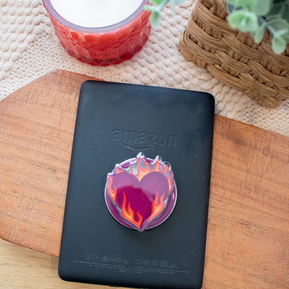 Fire Heart- Phone/E-Reader Grip