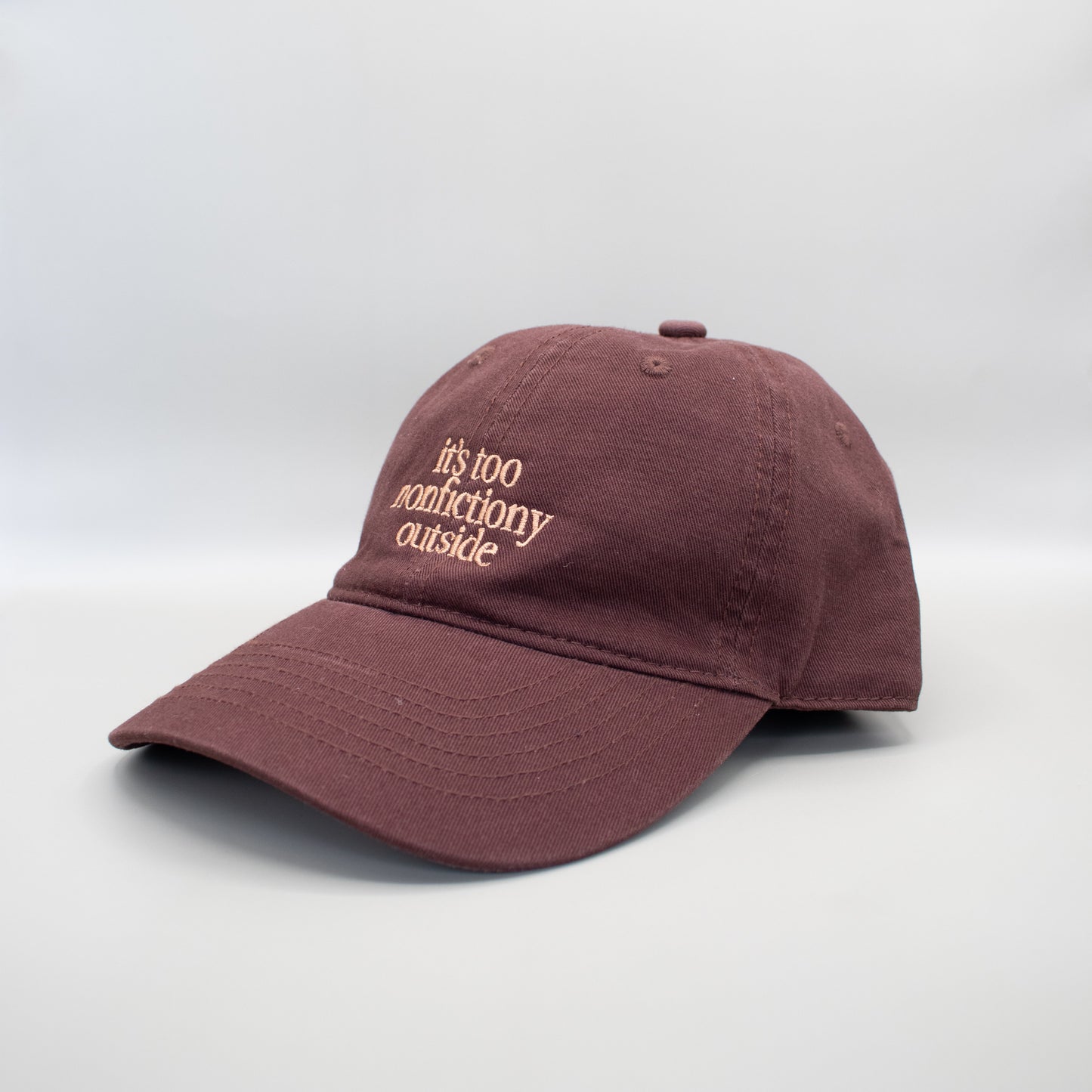 It's Too Nonfictiony Outside Embroidered Hat