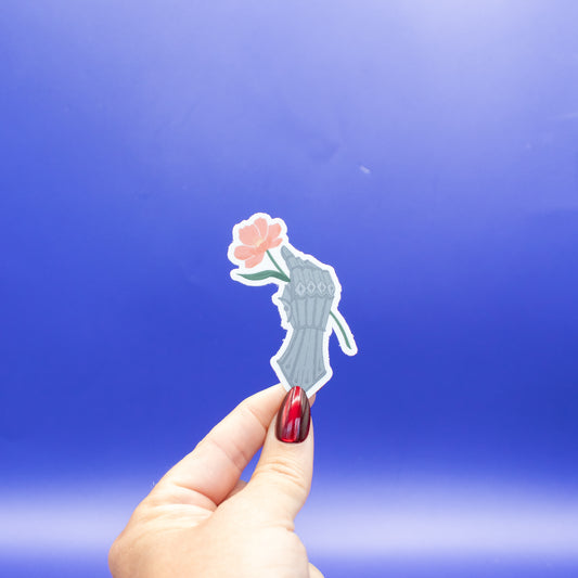 Gauntlet and Flower - Vinyl Sticker