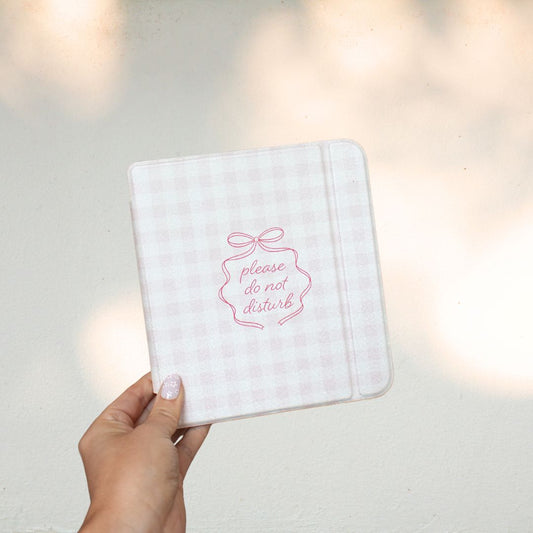 Pink Do Not Disturb Kobo Libra Case - Clear Back