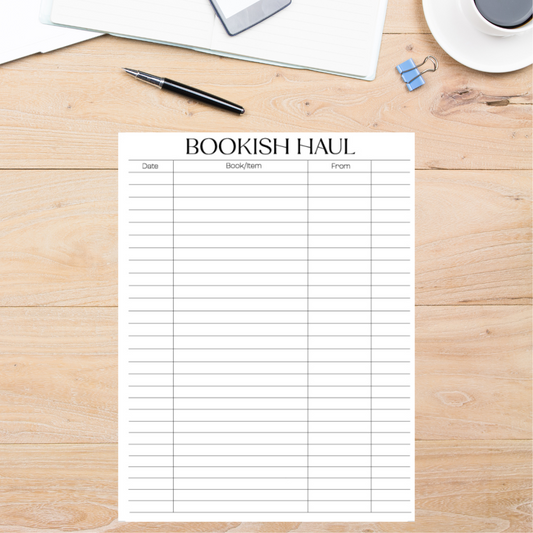 Bookish Haul for NCU - PRINTABLE