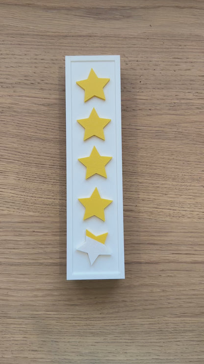 Star Rating - 3D Printed Shelf Decor