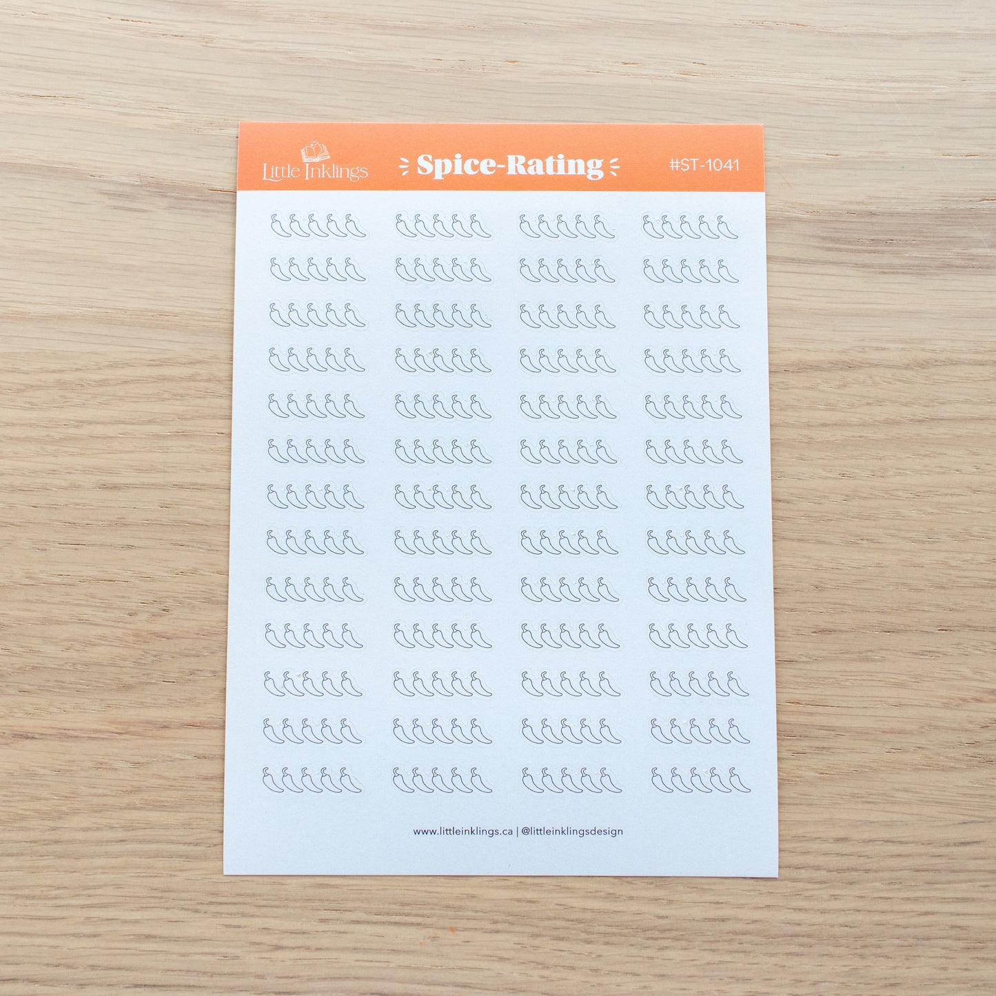 Spice Rating Matte Planner Stickers