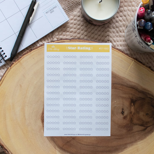 Star Rating Matte Planner Stickers