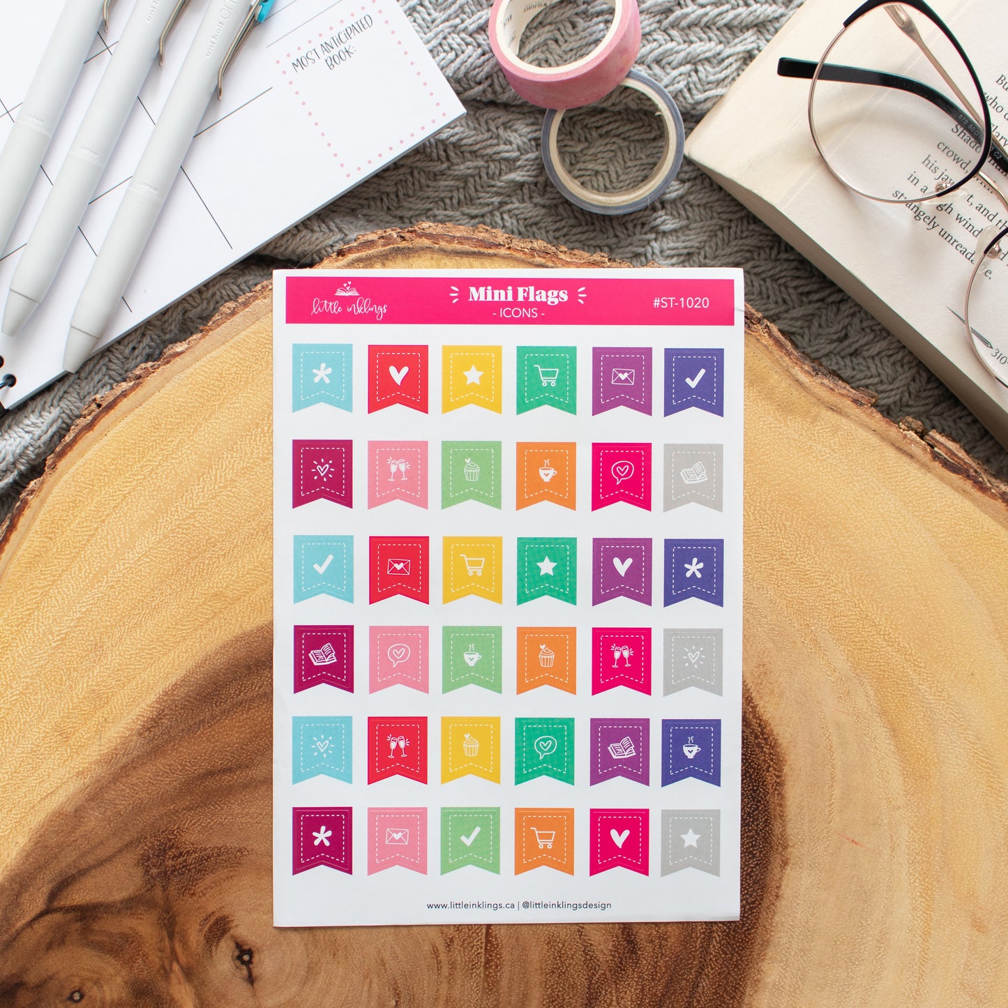 Mini Flags - Icons - Planner Stickers