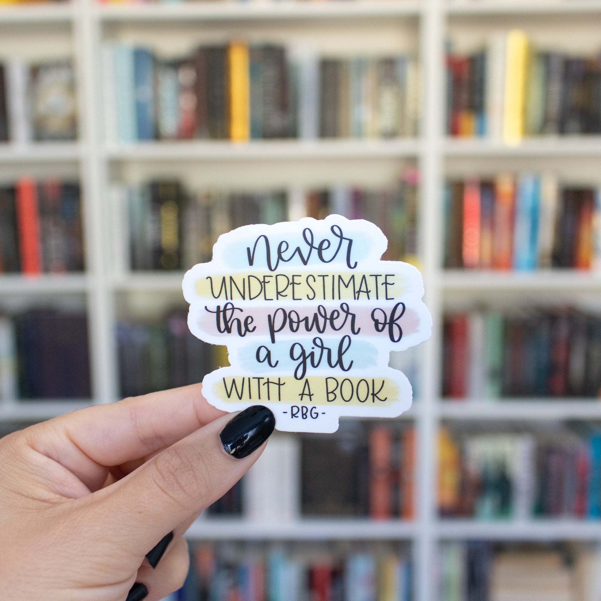 A Girl with a Book - Vinyl Sticker – Little Inklings Design