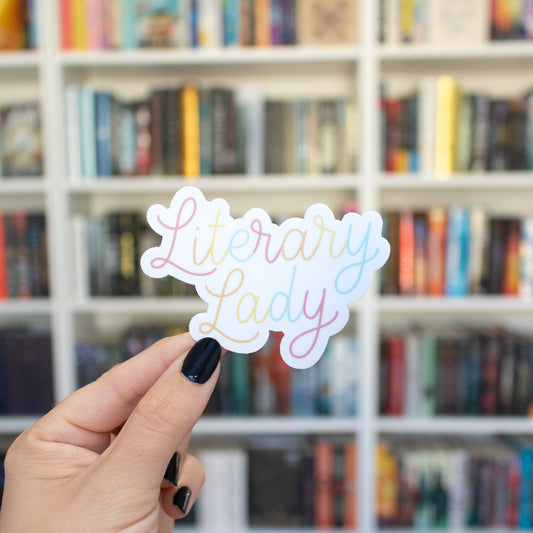 Literary Lady - Vinyl Sticker