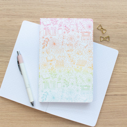 Bookish Doodles - Rainbow - Dot-grid Notebook