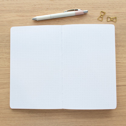Bookish Doodles - B&W - Dot-grid Notebook