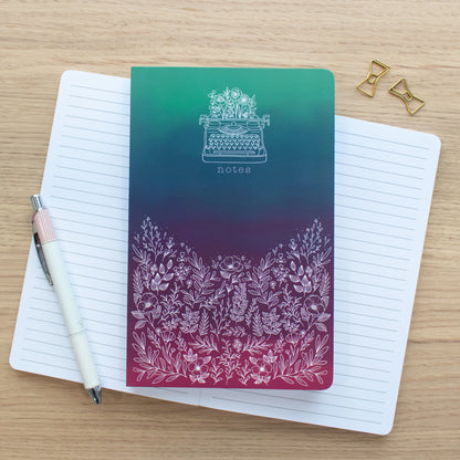 Jewel Toned Floral - Lined Notebook