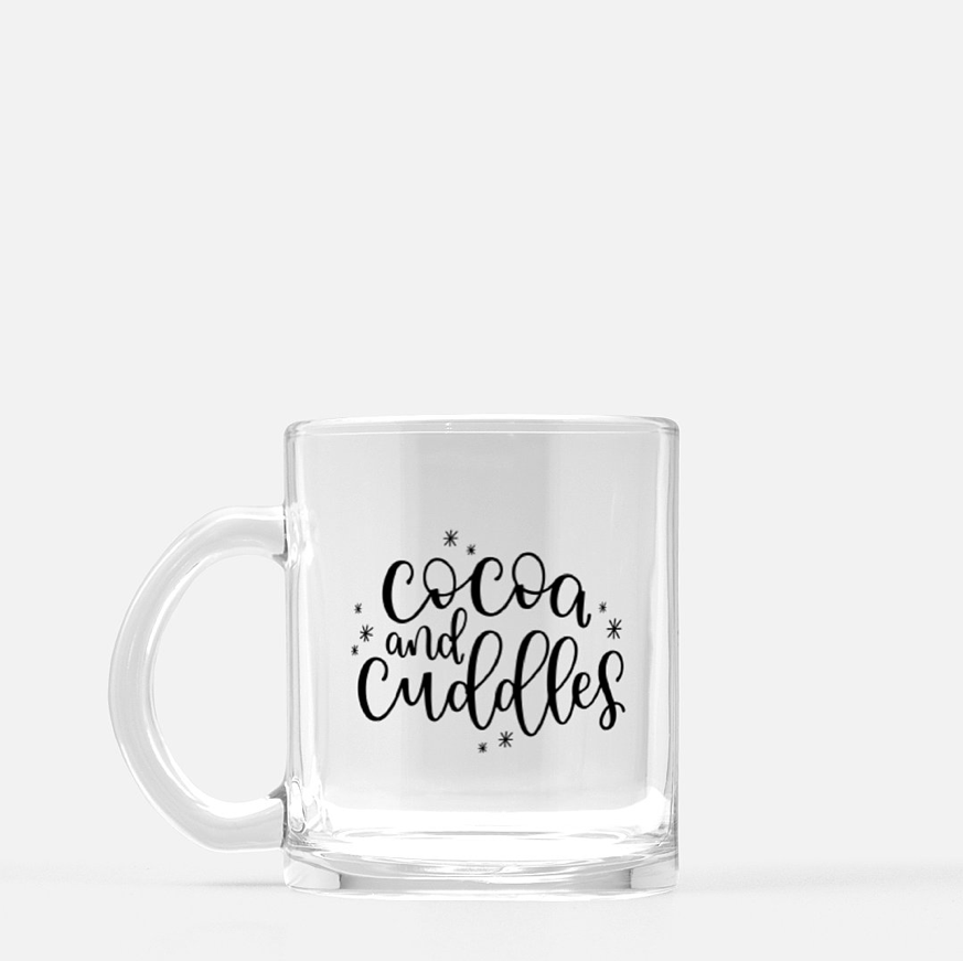Cocoa And Cuddles Glass Mug