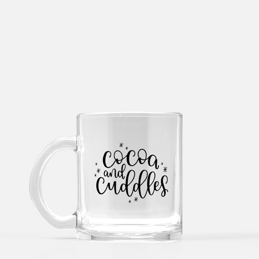 Cocoa And Cuddles Glass Mug
