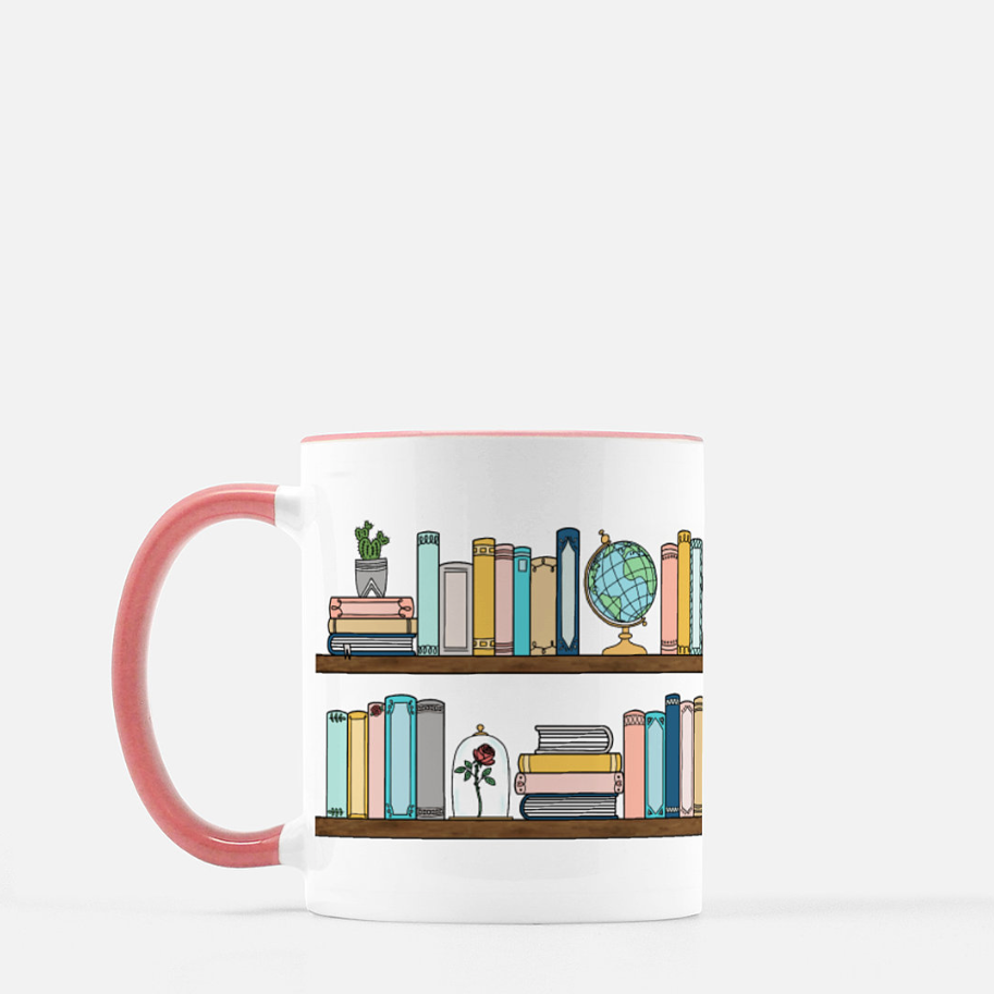 Bookshelf Mug - Pastel